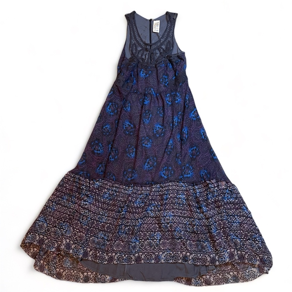 FREE PEOPLE Native Rose Hi-Lo Midi Dress size 6